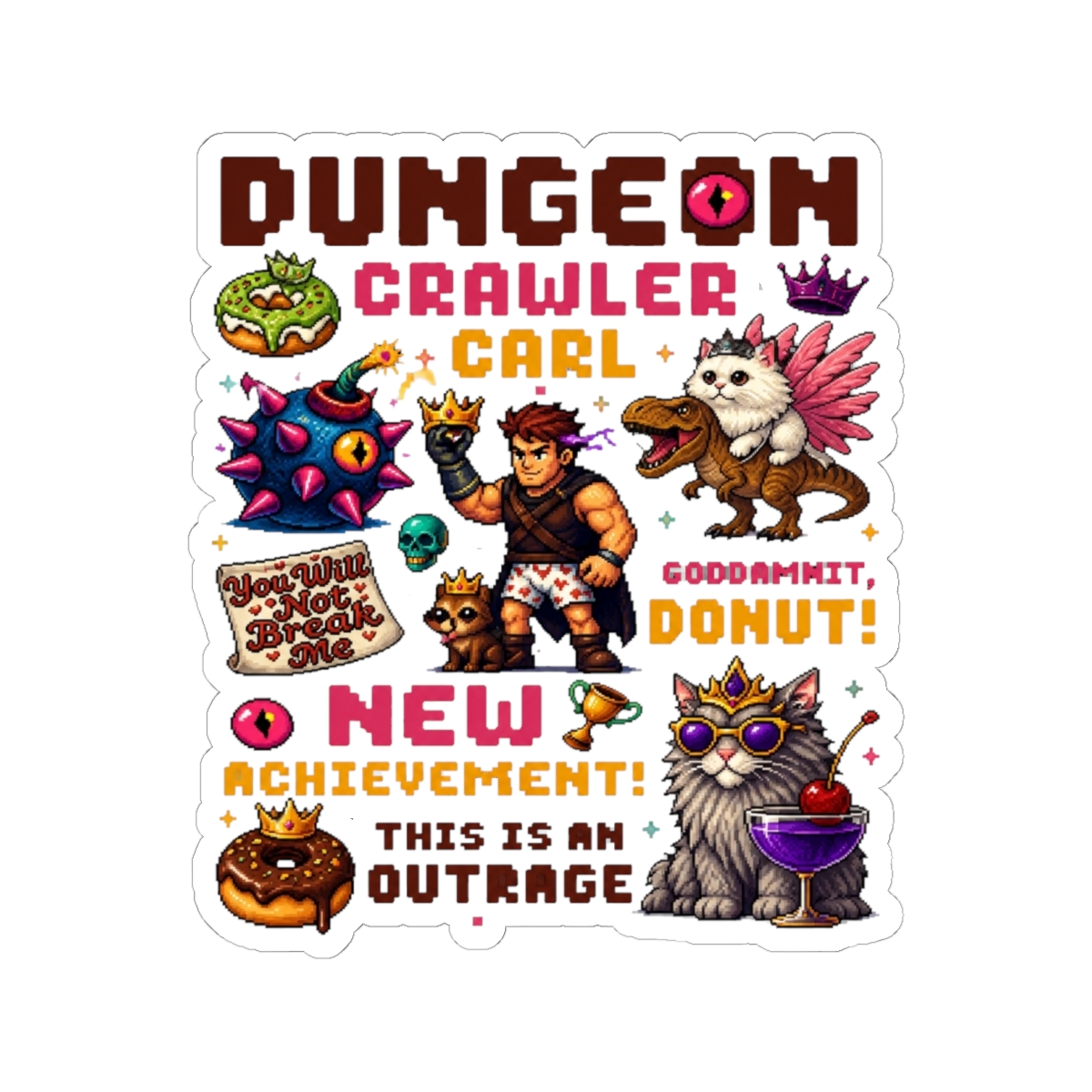 Dungeon crawler carl, Princess Donut and Mongo - alternate angle 2, merchandise